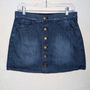 Express Jean Button Up Mini Skirt Size 6